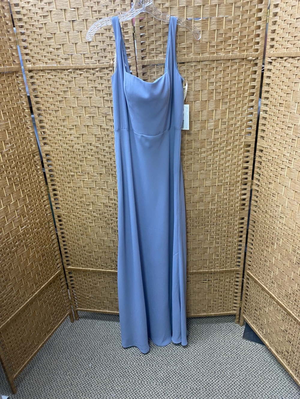 Elegant Slate Blue bridesmaid gown with Cowl Neck - Picture 1 of 5